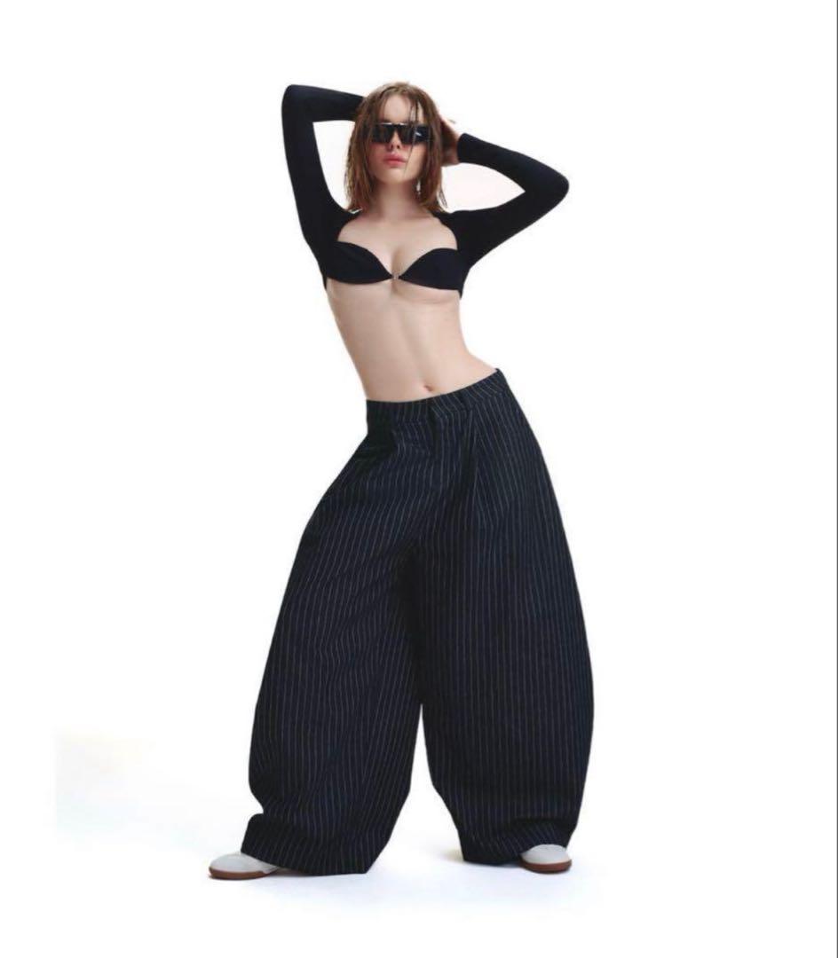 Push Push PP STRIPES PANTS ストライプ ブラック