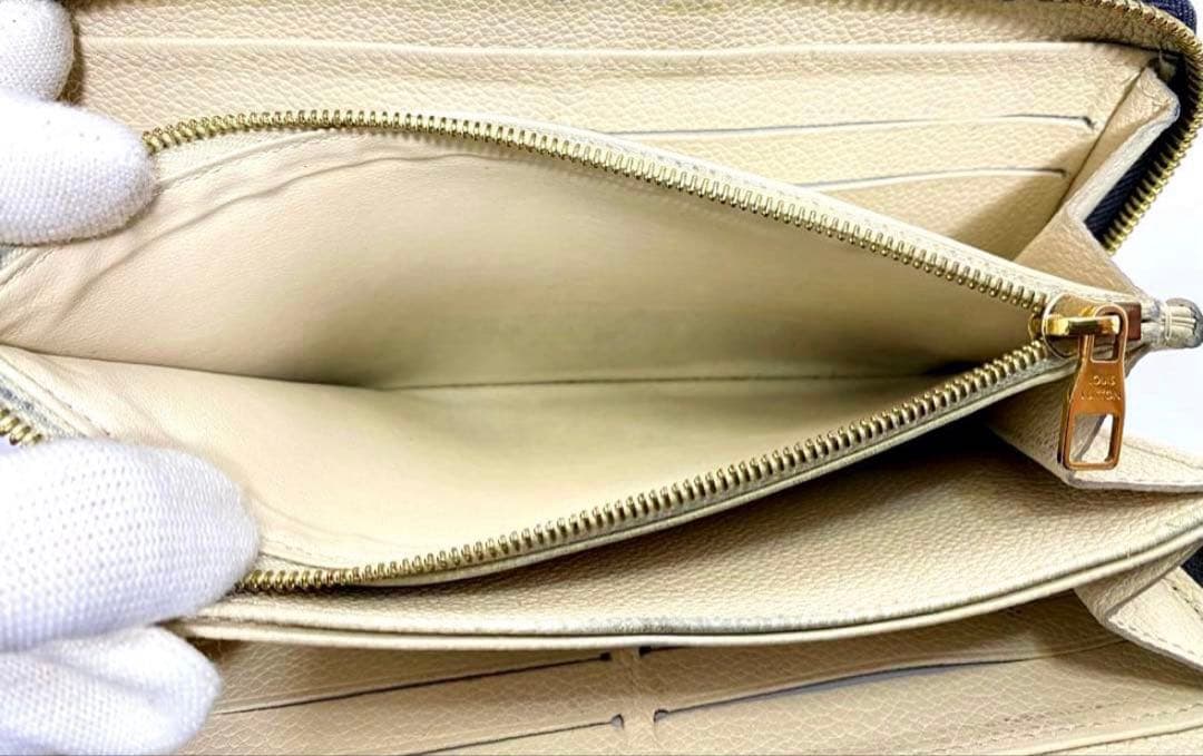 そ*ら様 300円スタート 【美品】LOUIS VUITTON ネイビー 長財布