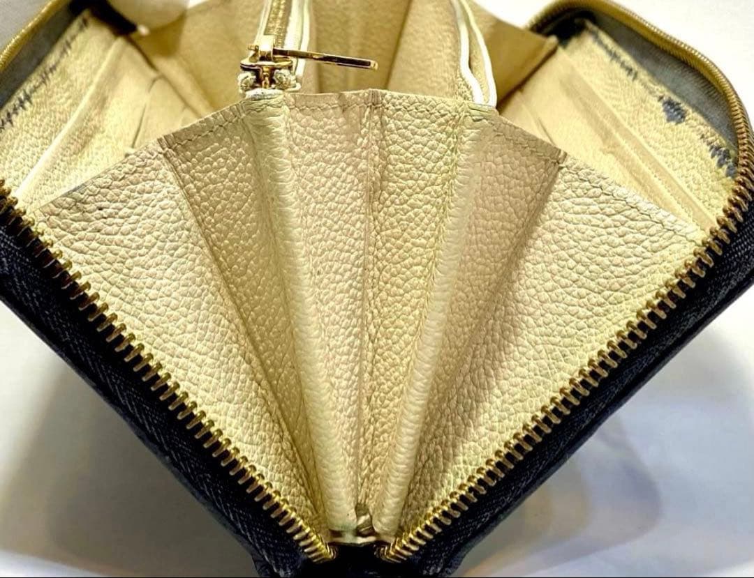 そ*ら様 300円スタート 【美品】LOUIS VUITTON ネイビー 長財布