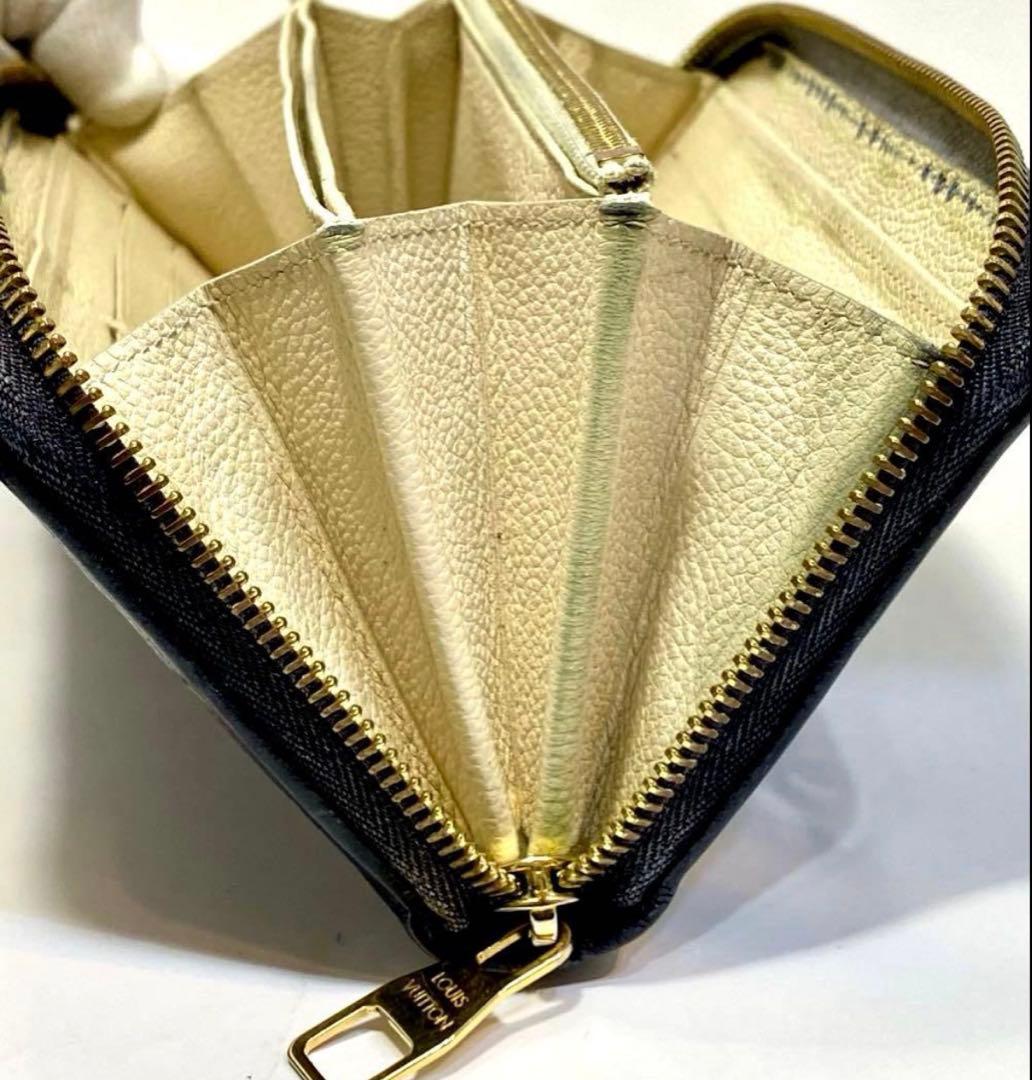 そ*ら様 300円スタート 【美品】LOUIS VUITTON ネイビー 長財布