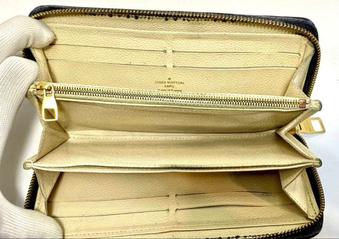 そ*ら様 300円スタート 【美品】LOUIS VUITTON ネイビー 長財布