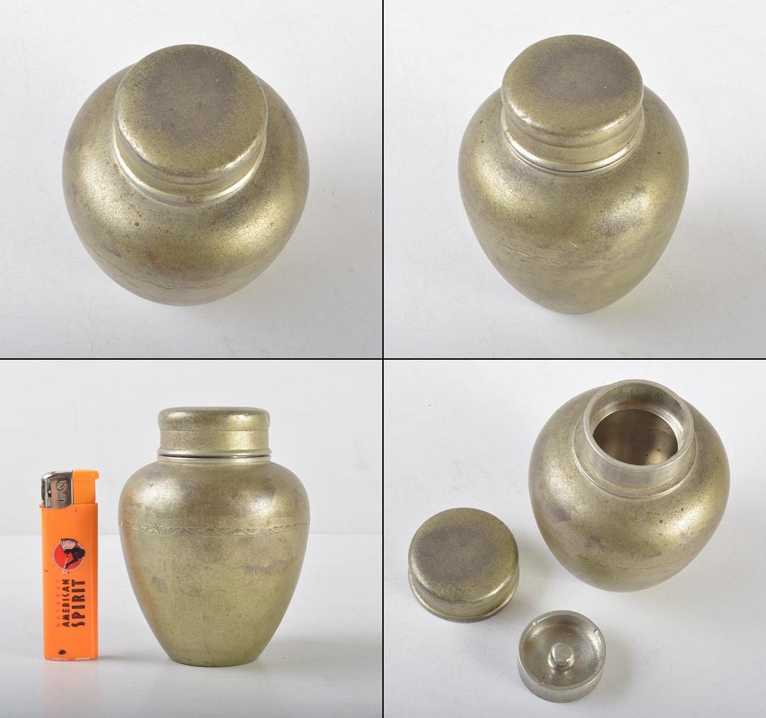 煎茶道具　古錫　茶壷　茶心壷　約472ｇ　M　R4680