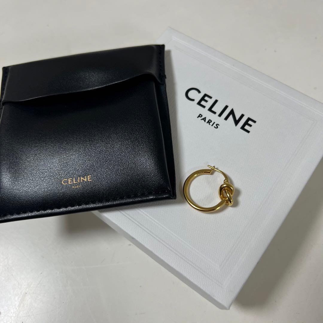 CELINE セリーヌ　ノットスモールフープピアス