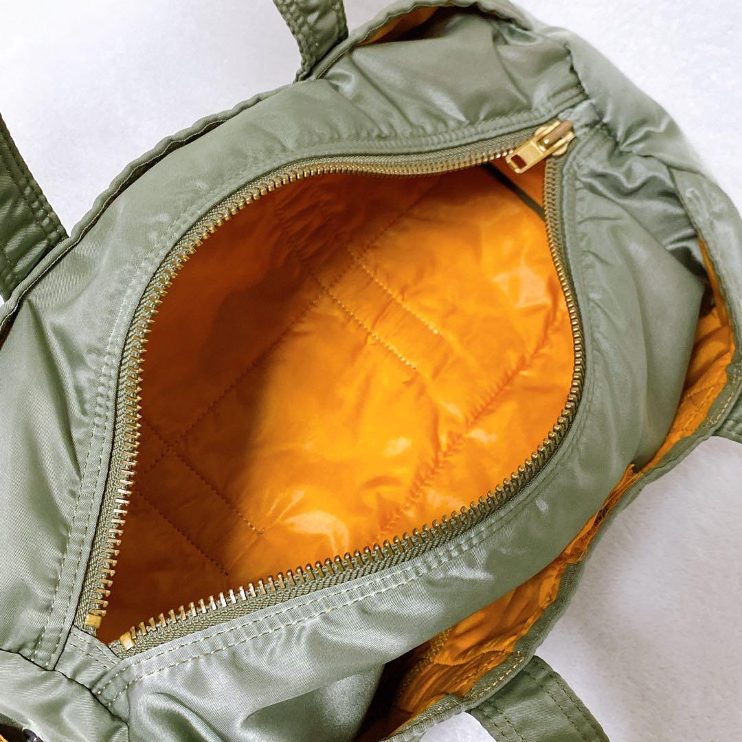 希少　美品　ポーター　タンカー　ミニボストンL　ドラムバッグ　セージグリーン　緑