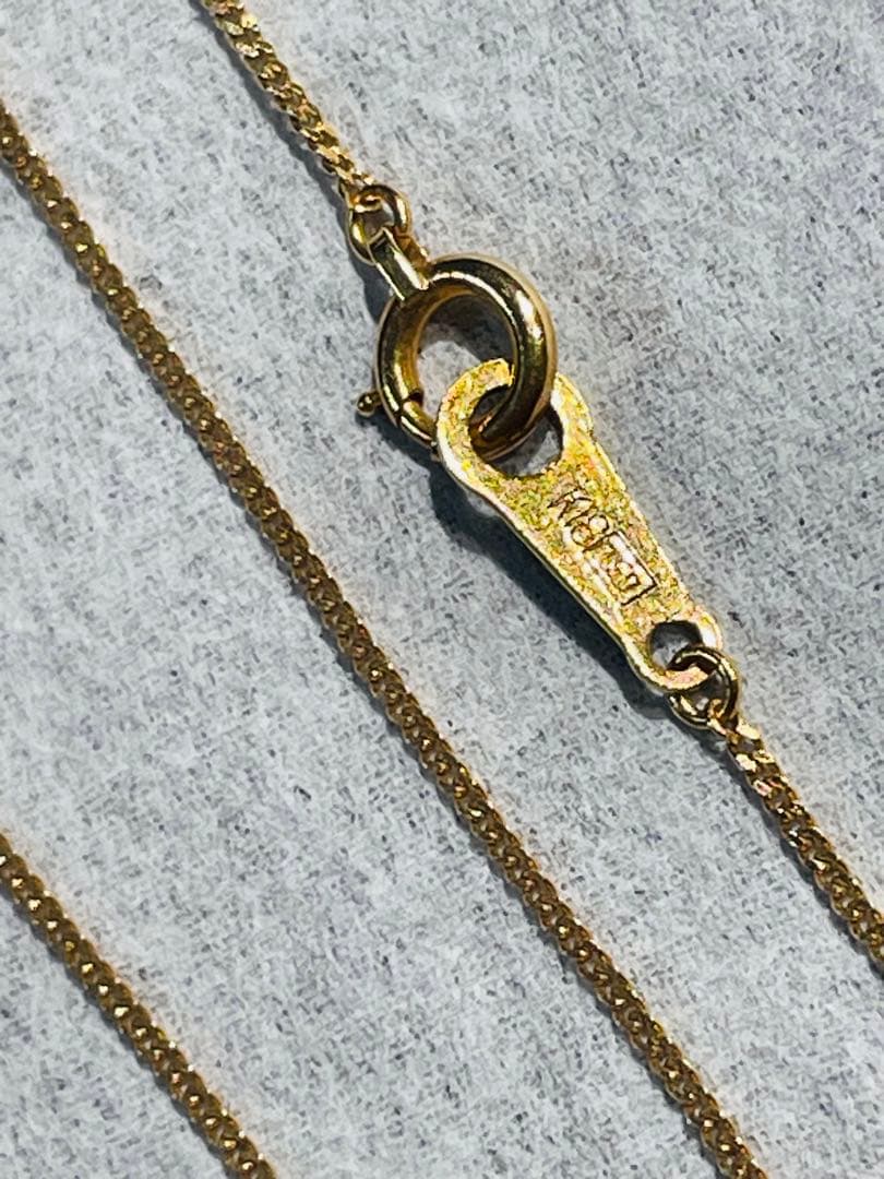 K18 3.25g 18金イエローゴールド/潰し ヴィンテージネックレス カメオ