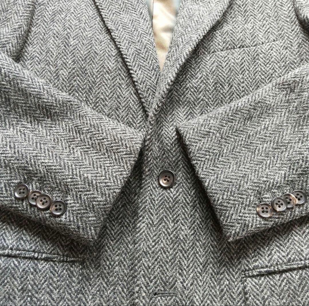 Harris Tweed グレー テーラードジャケット
