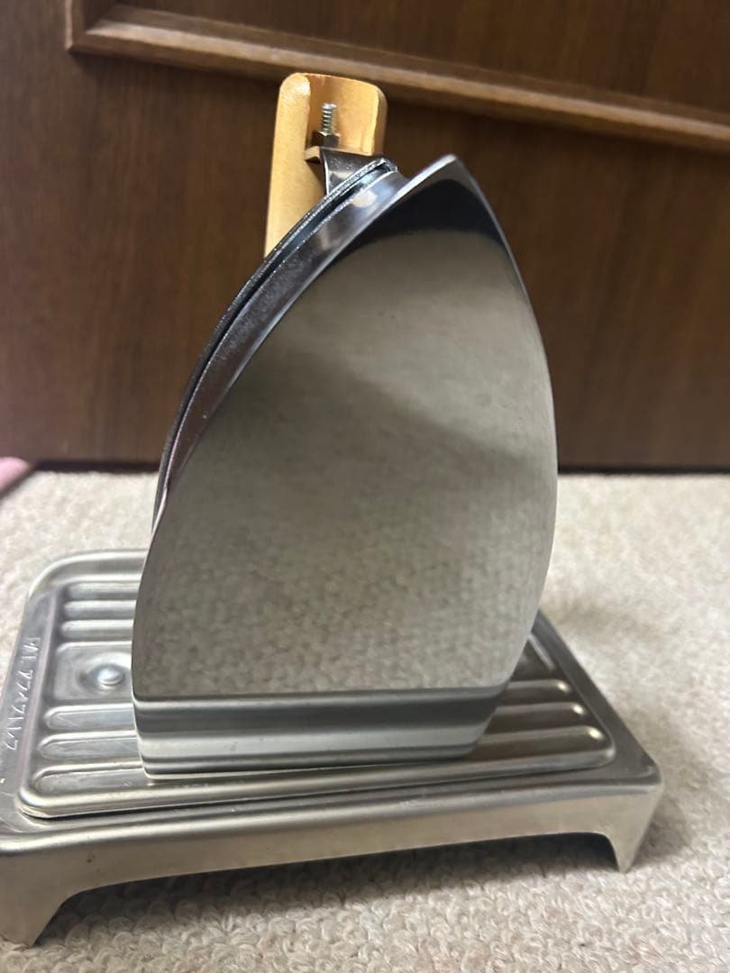 昭和 ダキイ式 アイロン 金属製 木製ハンドル