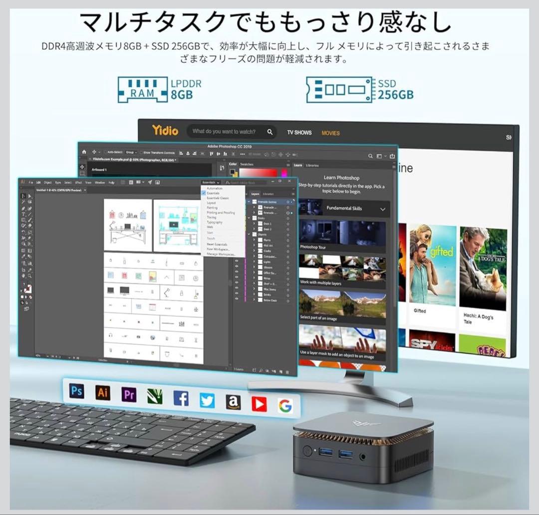 ミニPC NIPoGi Intel 12th Alder Lake n97 8G 256G