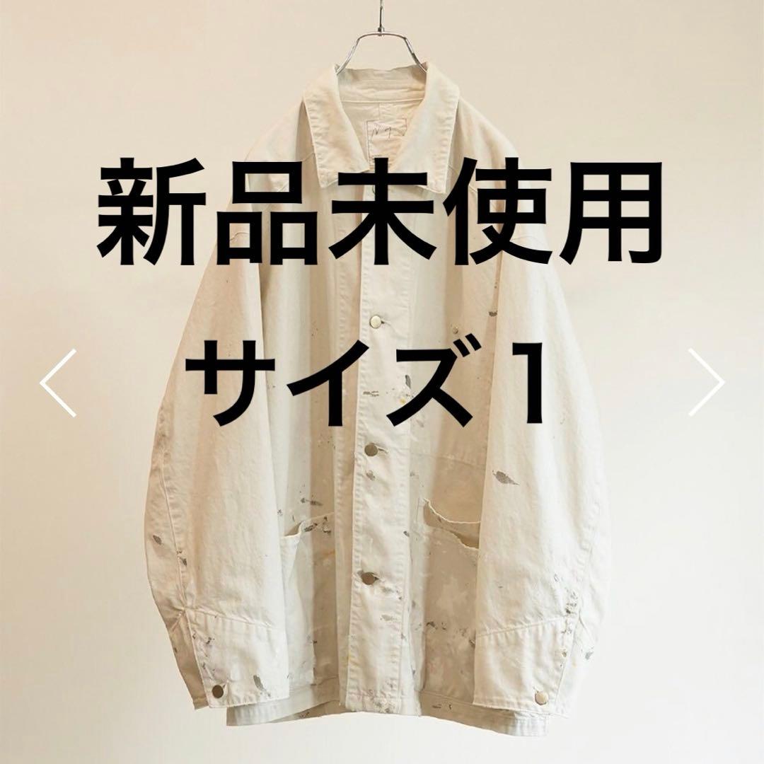 【新品未使用】2025SS アンセルム　デニムカバーオール　WHITEサイズ1