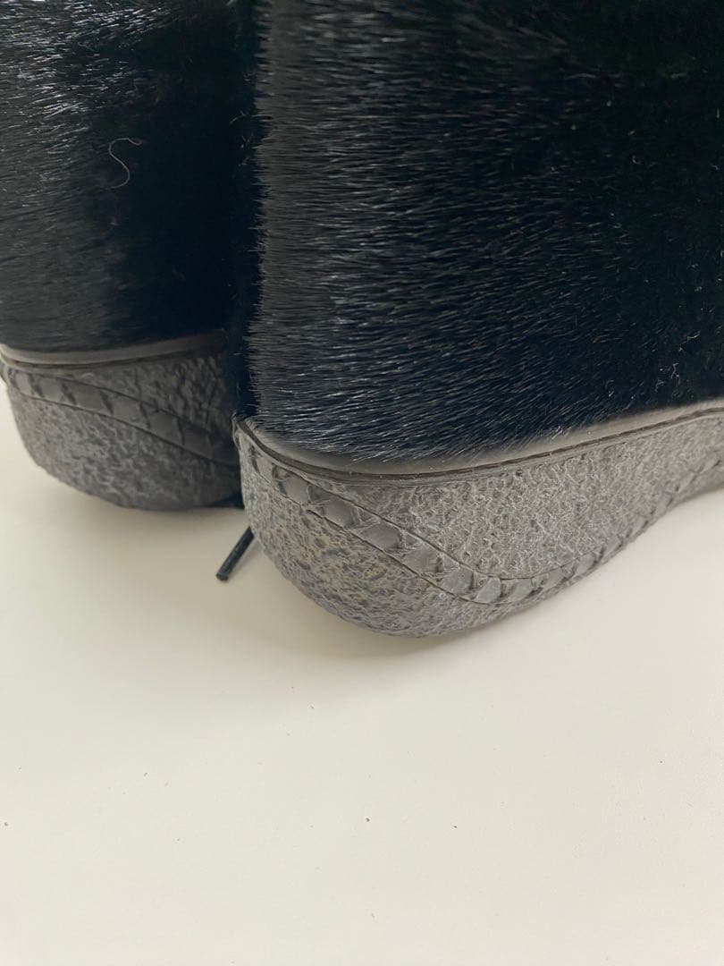 H:CEアイス イタリア スノーブーツ アザラシ 黒 スパイク