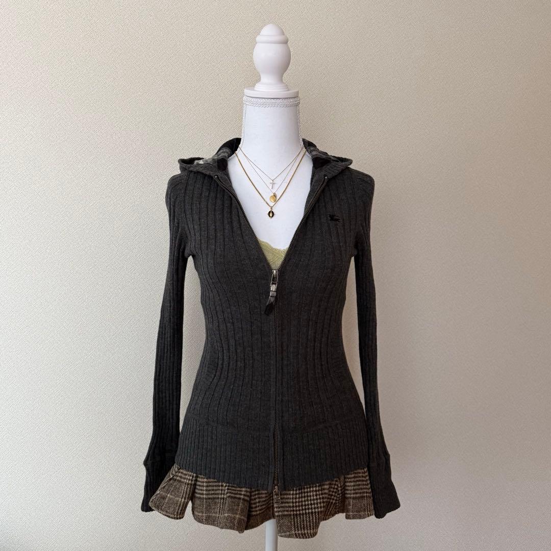 BURBERRY パーカー　y2k 平成ギャル　グランジ　ピチニット　コケット