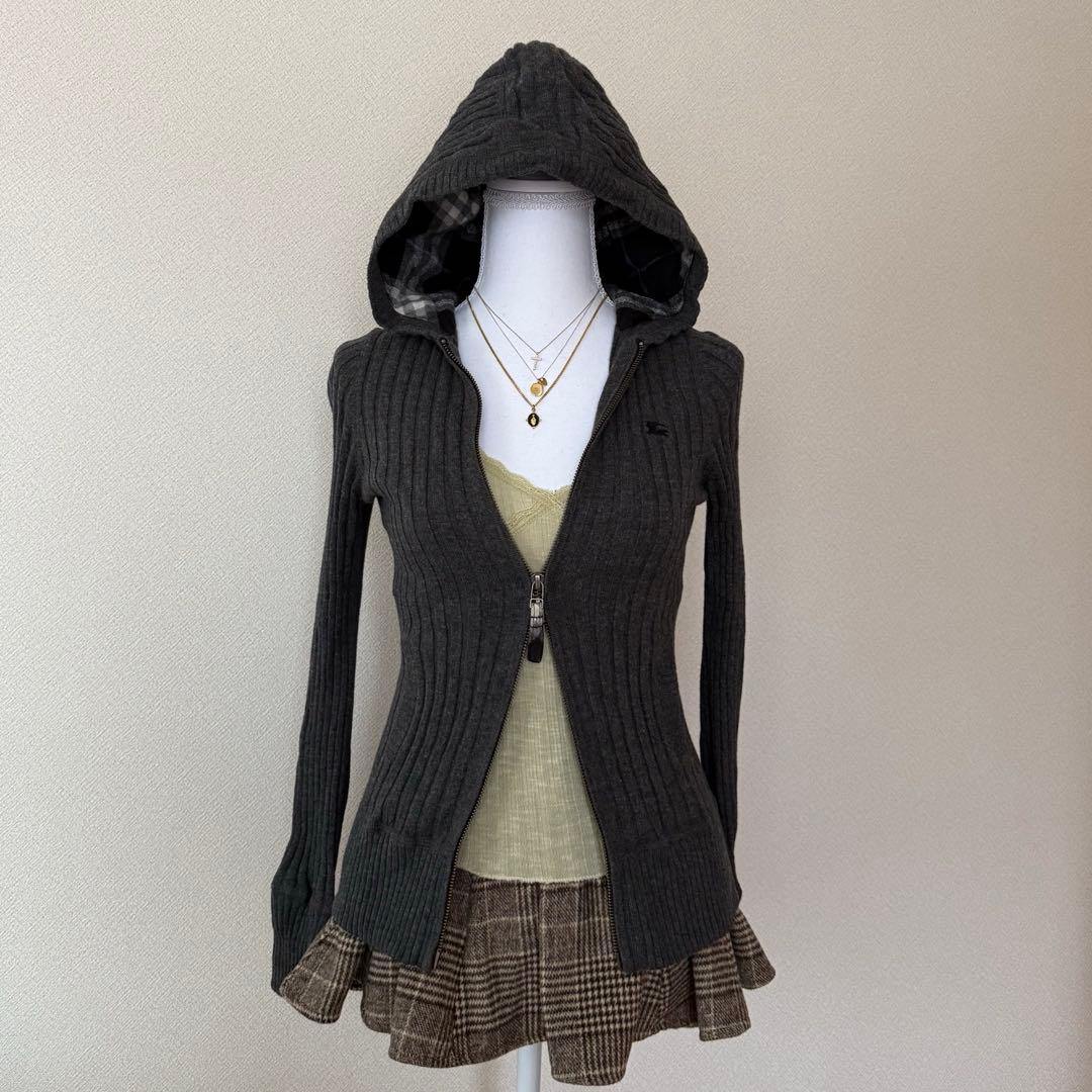 BURBERRY パーカー　y2k 平成ギャル　グランジ　ピチニット　コケット