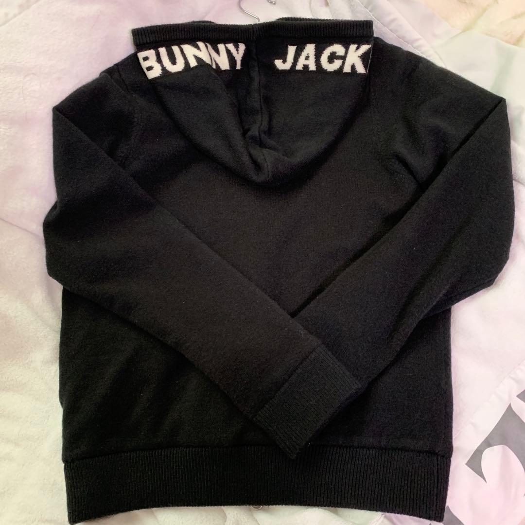 パンダちゃん JACK BUNNY ブラックニットパーカー サイズ1