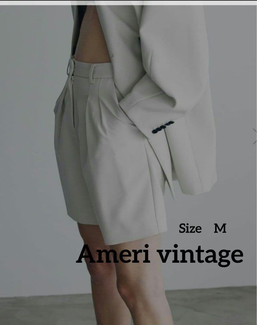 専用♥Ameri EASY TUCK HALF PANTS 　アイボリー M