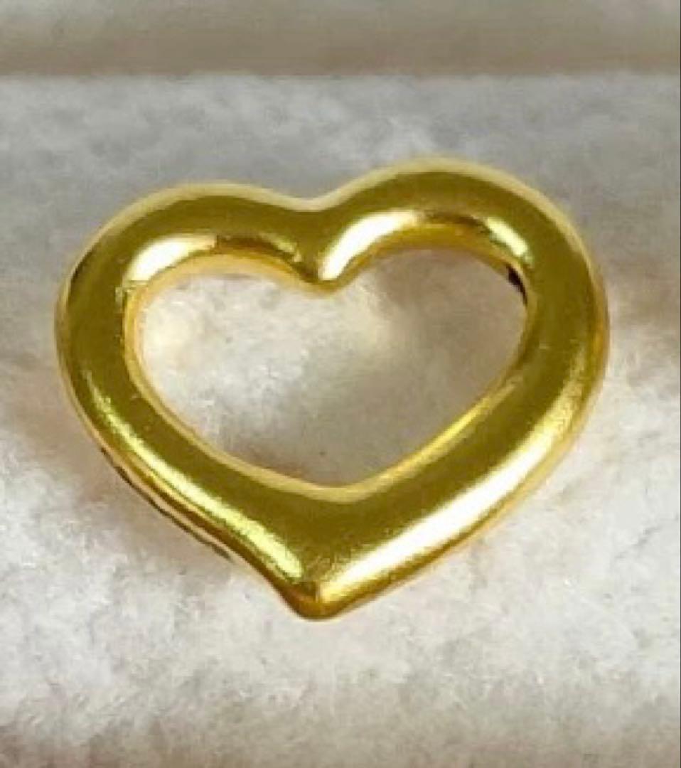 新品未使用　純金　24金 ペンダントトップ　オープンハート
