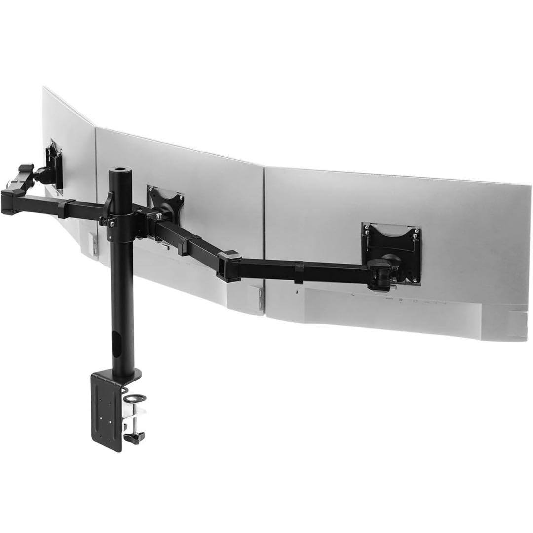 サンワダイレクト モニターアーム 3画面 27インチ対応 耐荷重10kg