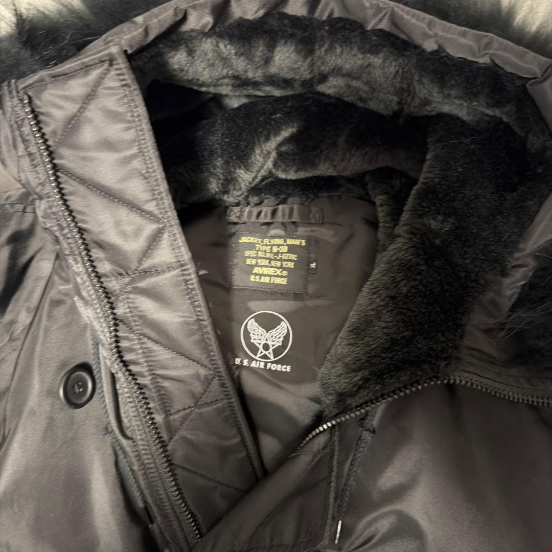 AVIREX WAIPER別注 N-3Bフライトジャケット リアルファXL