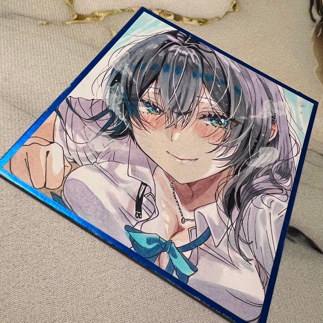 ゆ*り様 手描きイラスト オリジナルイラスト アナログイラスト 色紙 コピックイ