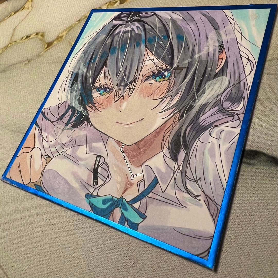 ゆ*り様 手描きイラスト オリジナルイラスト アナログイラスト 色紙 コピックイ