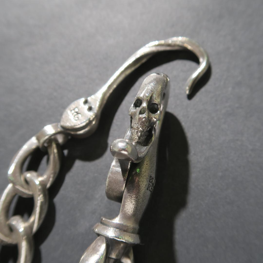 Rude gallery Argent Gleam ウォレットチェーン スカル