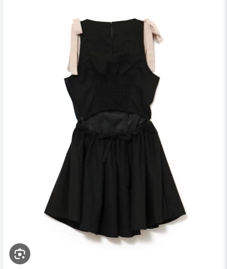 アンドマリー　Jozy ribbon flare mini dress ブラック