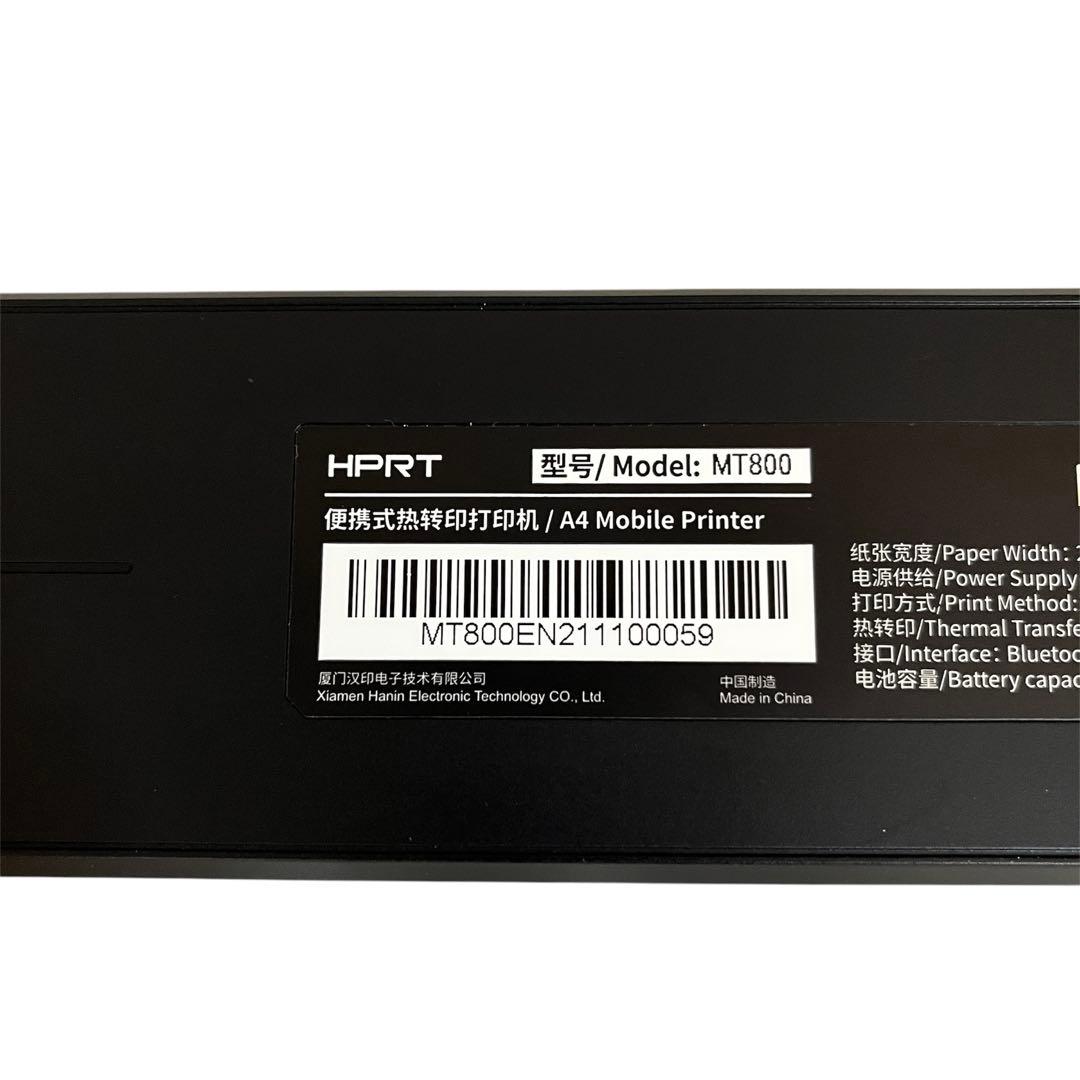 【インクリボン付】HPRT MT800 A4モバイルプリンター 熱転写