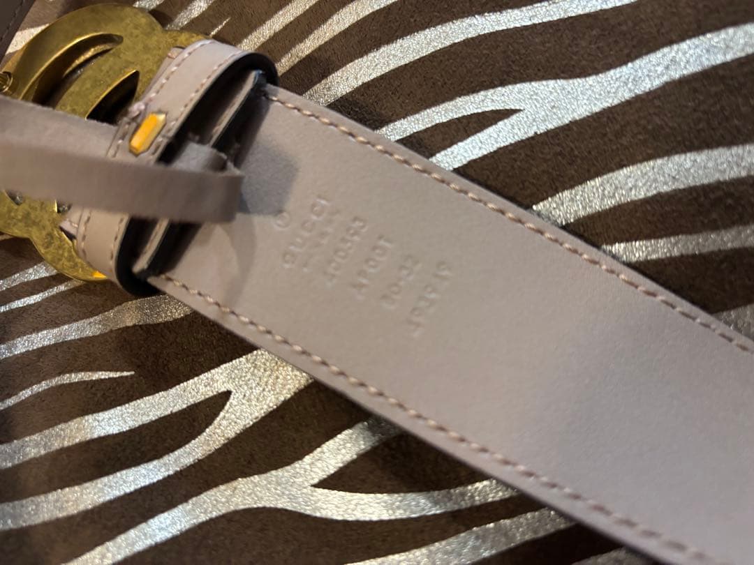 Gucci GGロゴバックル ブラウンレザーベルト