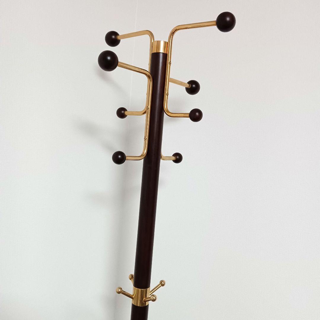 karimoku カリモク　ポールスタンド コートハンガー　木製　ゴールド