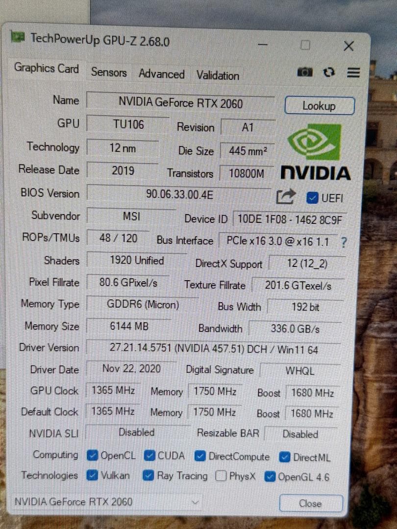 【動確済】MSI GeForce RTX 2060 AERO ITX 6G