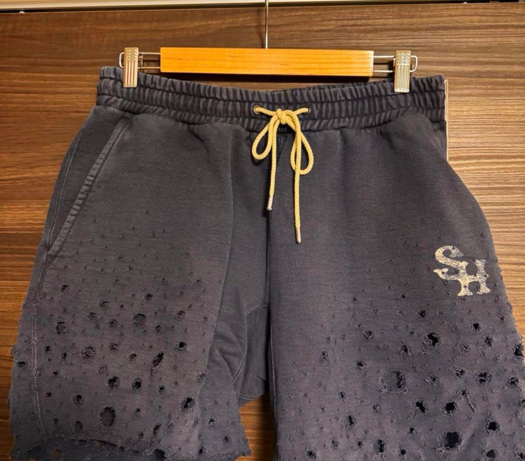 パンツ SUGARHILL CRASHED SWEAT SHORT TROUSERS