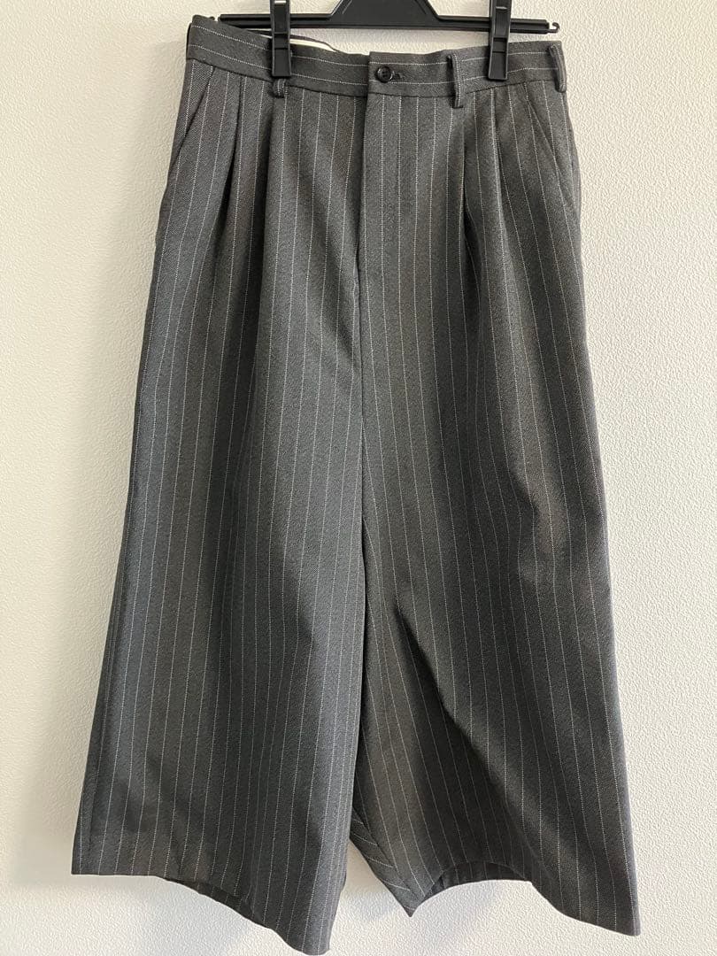 ★★お取置き品★★コムデギャルソンレディース　ストライプ グレー ガウチョパンツ