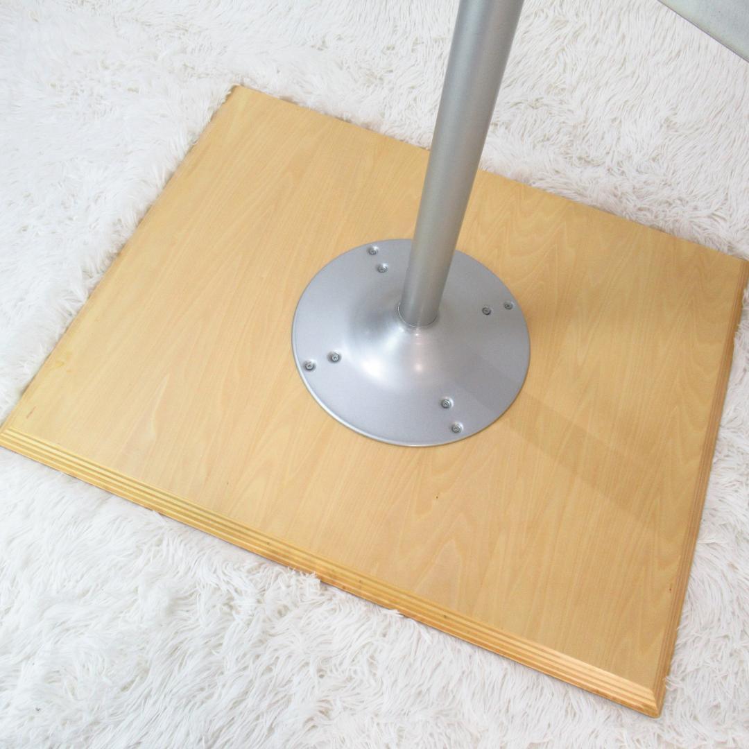 D&DEPARTMENT カフェテーブル ホワイト×シルバー サイドテーブル