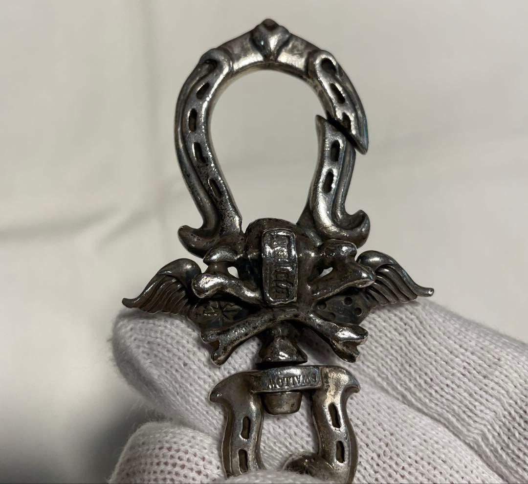 galcia スカルデザイン ウォレットチェーン オールシルバー