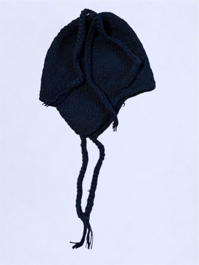 !*様 ナンバーナイン 耳当て付き　ニットキャップ　帽子　黒