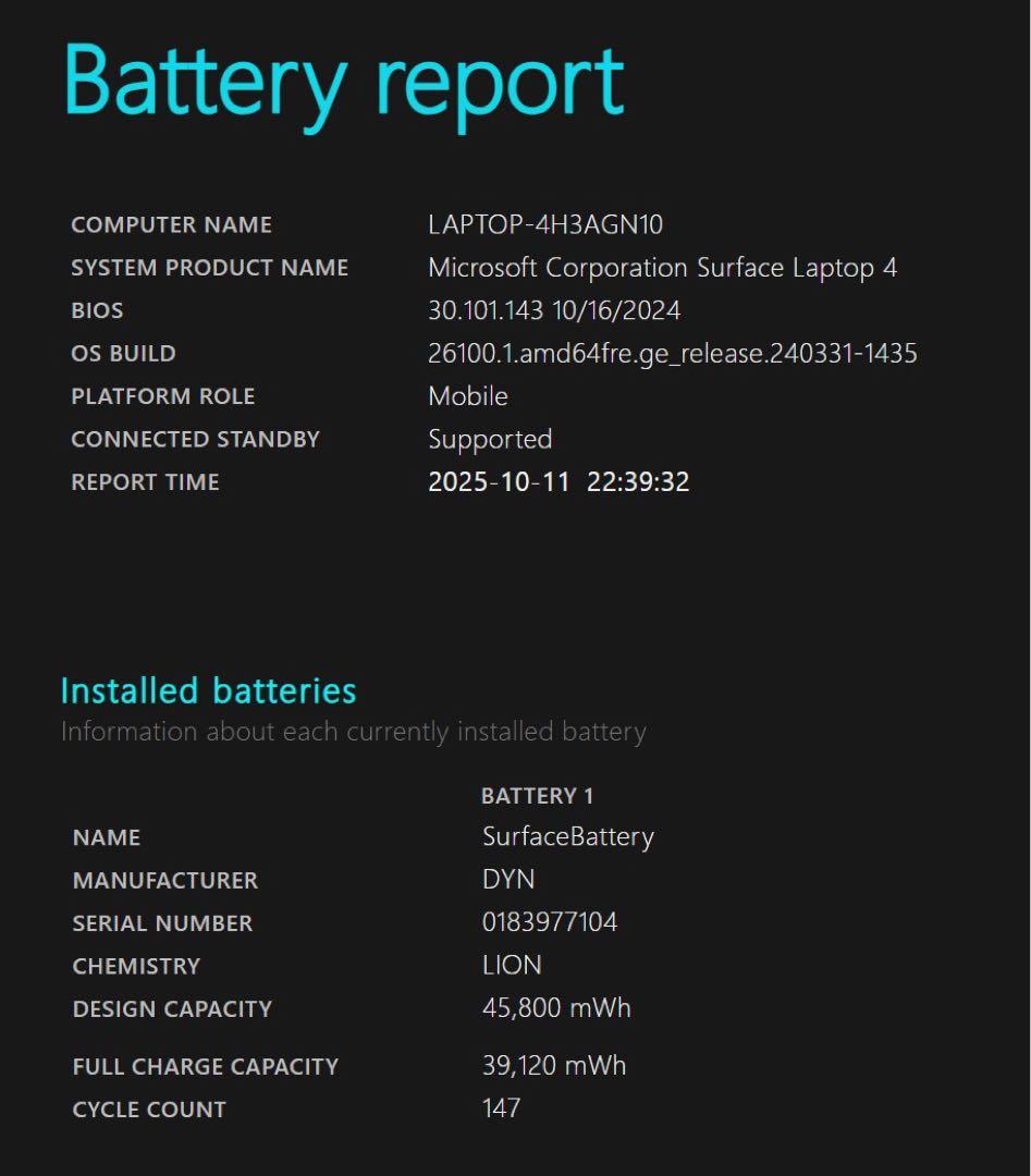 Surface Laptop4 13.5 i7/16GB/512GB AC付き