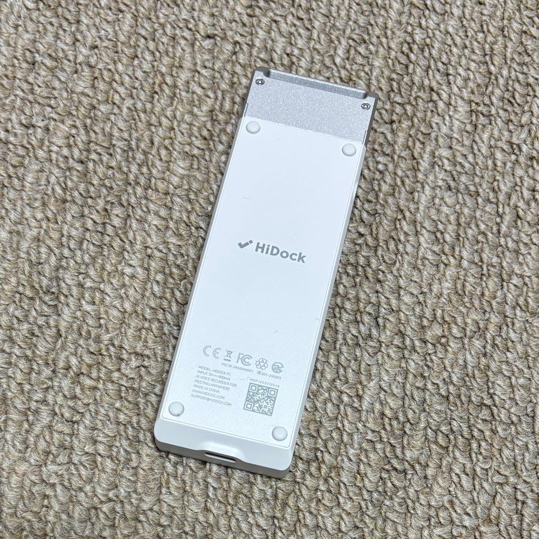 HiDock P1　ワイヤレスイヤホン対応 AI音声レコーダー