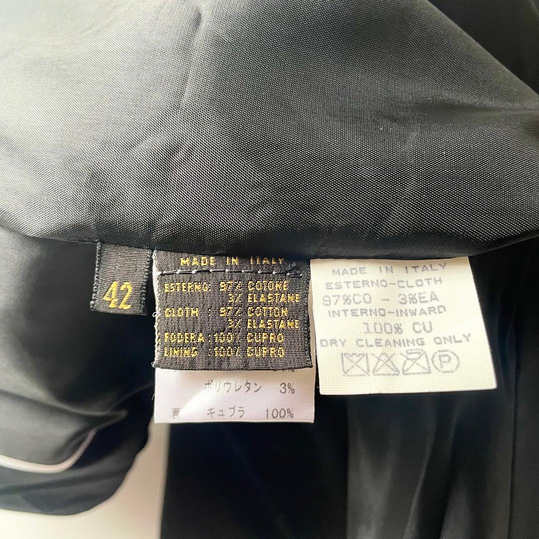 本家ロロピアーナ イタリア製 ストレッチコットン テーラードジャケット 42