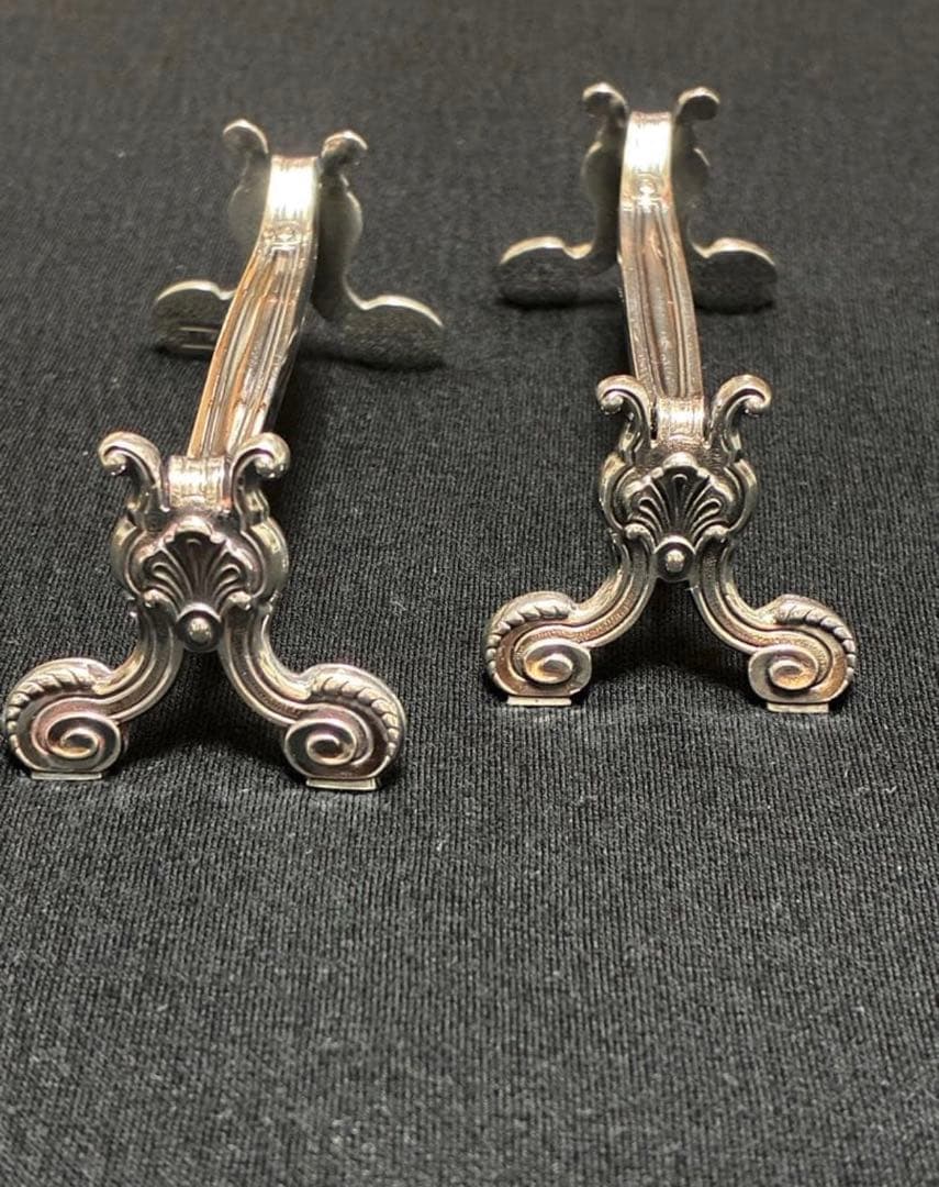 クリストフル　希少　コキーユのナイフレスト　アンティターニッシュの収納袋付き