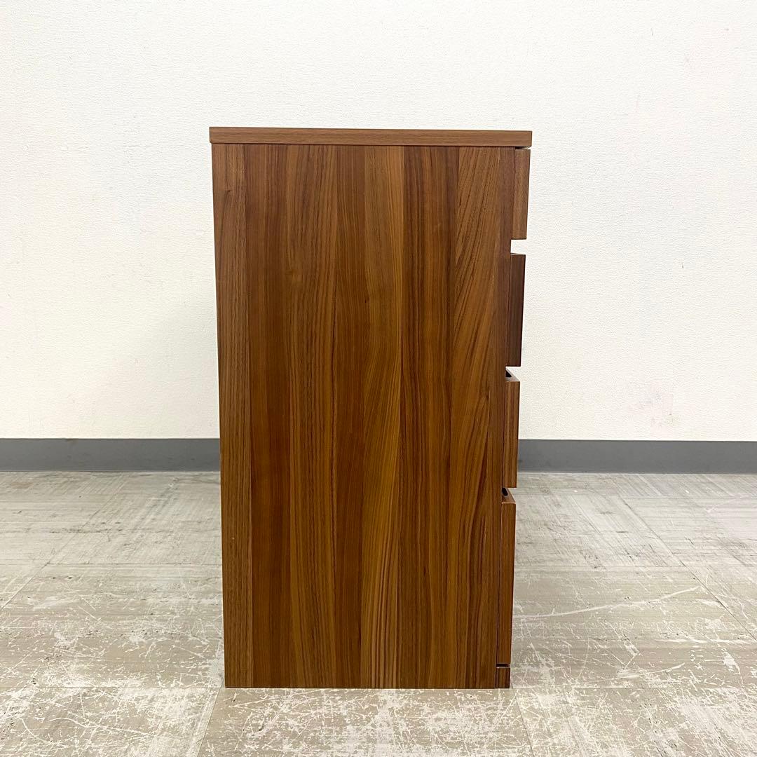 MUJI 無印良品 チェスト 引き出し 収納 4段 ウォールナット材突板