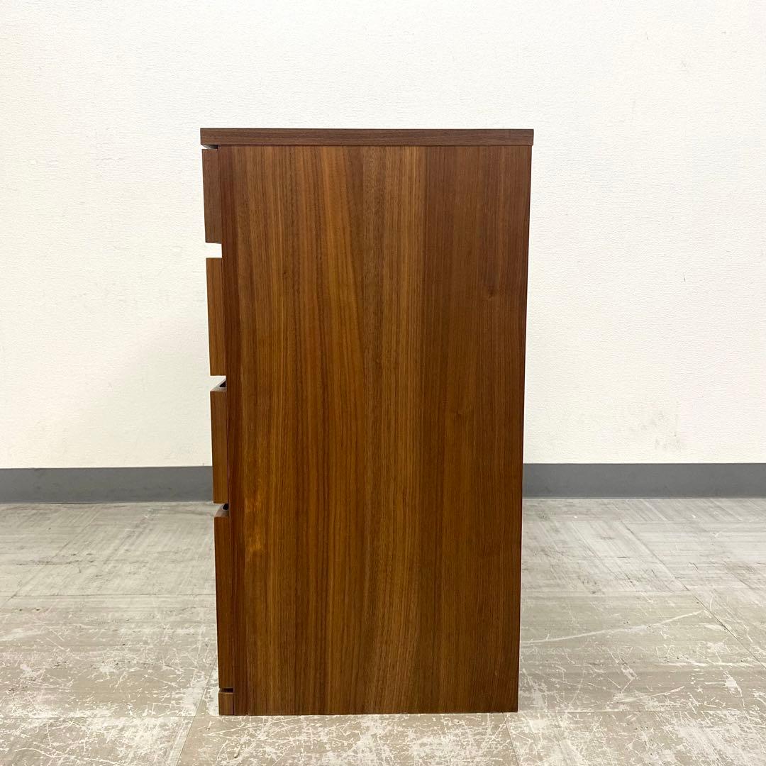 MUJI 無印良品 チェスト 引き出し 収納 4段 ウォールナット材突板