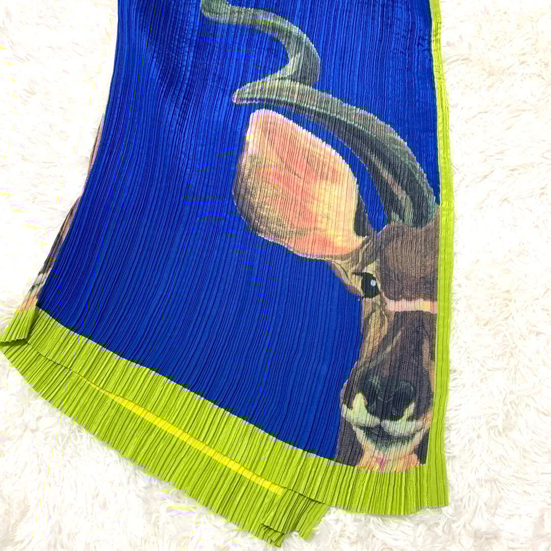 【MAICAT】プリーツプリーズ フラミンゴ 鹿 アニマルプリント