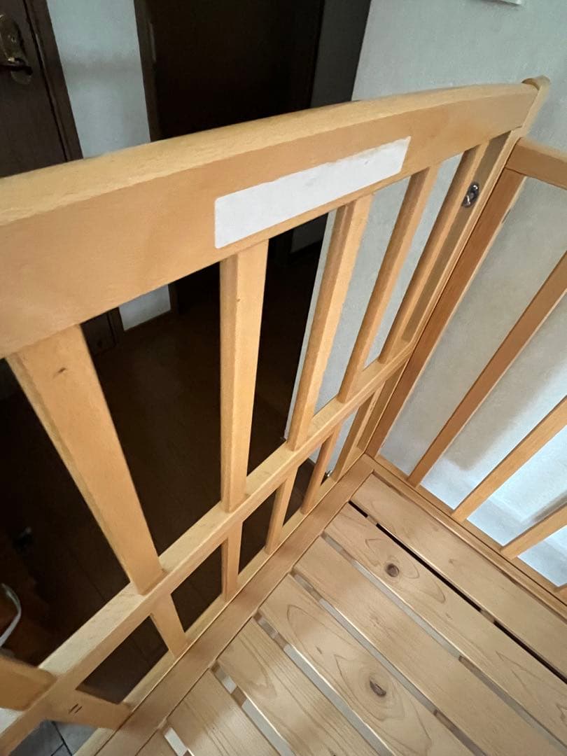 【直接引き渡し】徳島県 ベビーベッド　ヤマサキハイタイプ2ドアオープン2段階調整