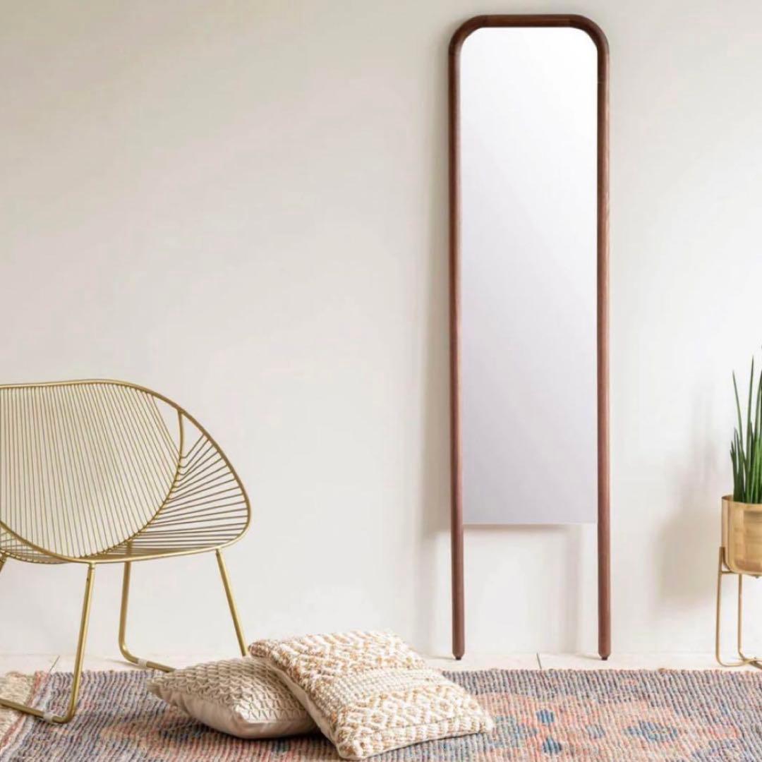 関家具 スタンドミラー スーク 姿見 全身鏡 ウォールナット 新品