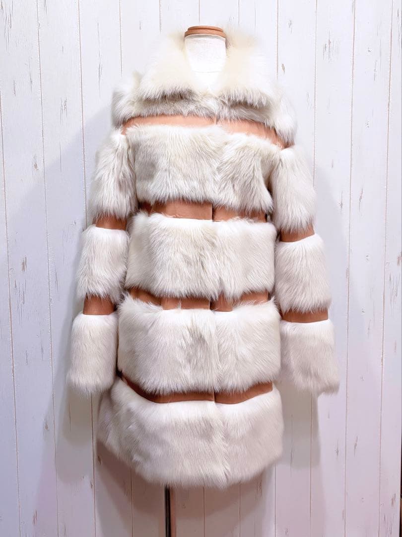 Me couture トスカナラム ファーコート 裏地シルク 風間ゆみえさん着用