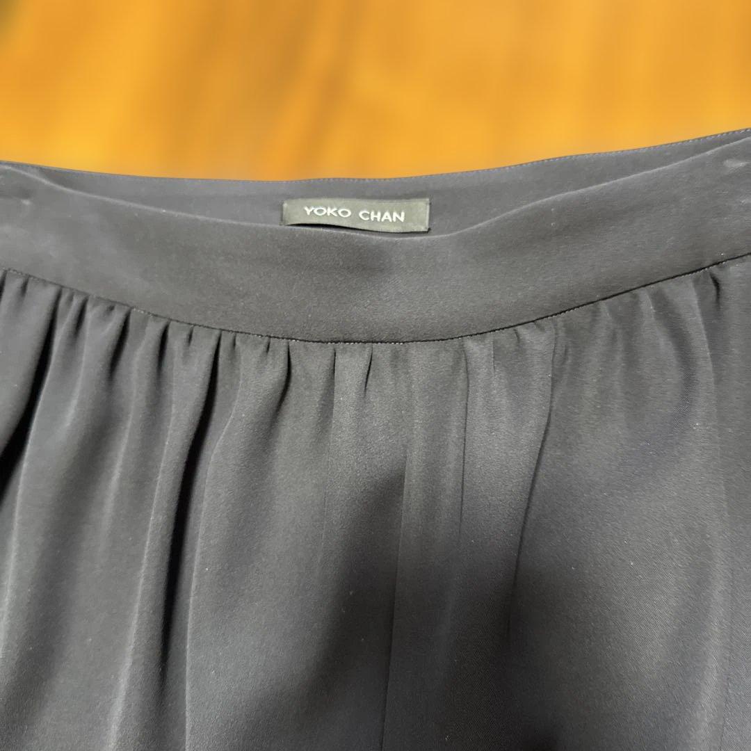 YOKO CHANハイウストギャザーパンツ38サイズ YCP-220-063