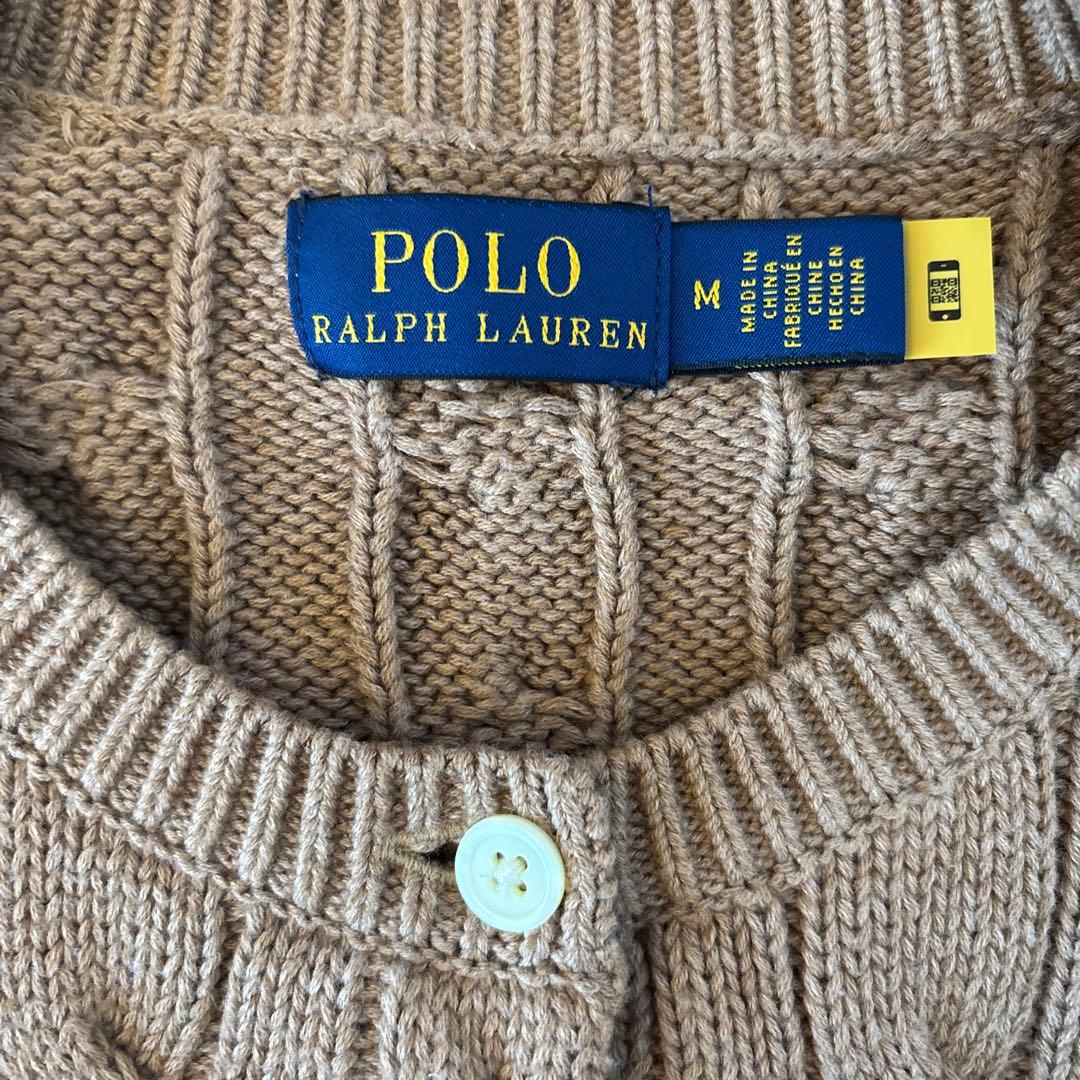 美品　POLO RALPH LAUREN　ケーブルニットカーディガン　М　165