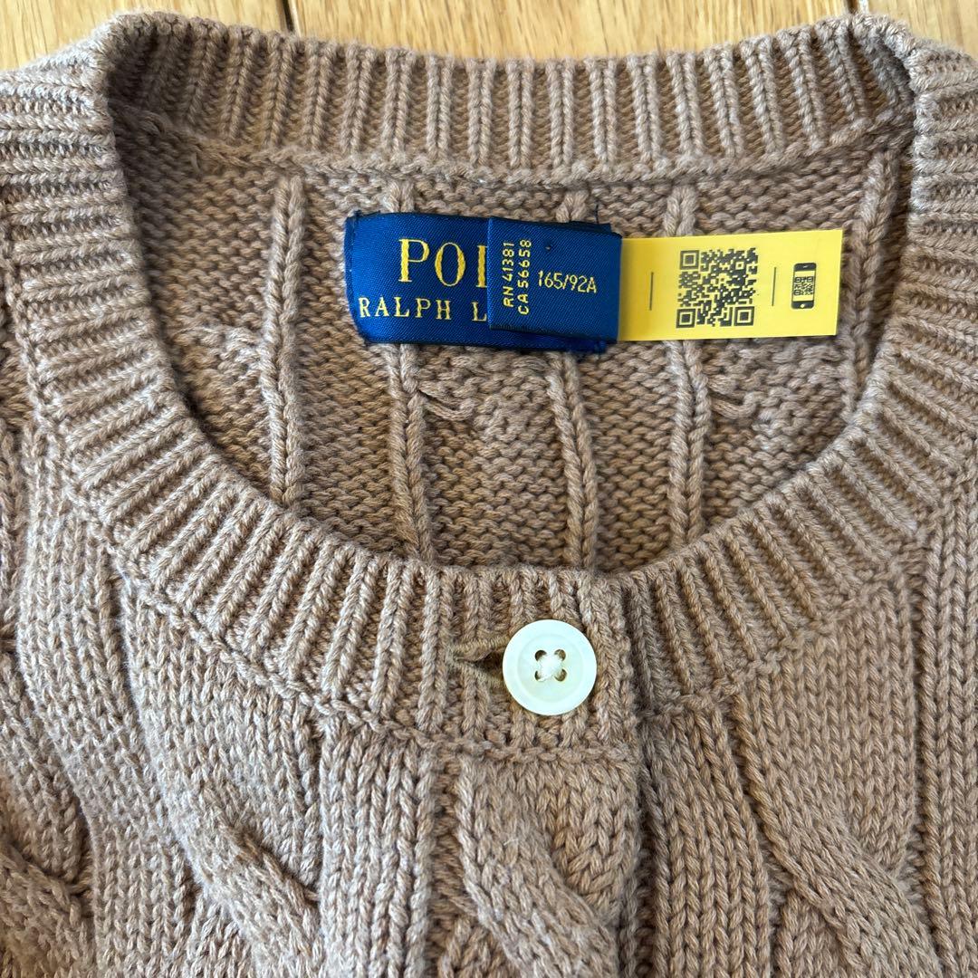 美品　POLO RALPH LAUREN　ケーブルニットカーディガン　М　165