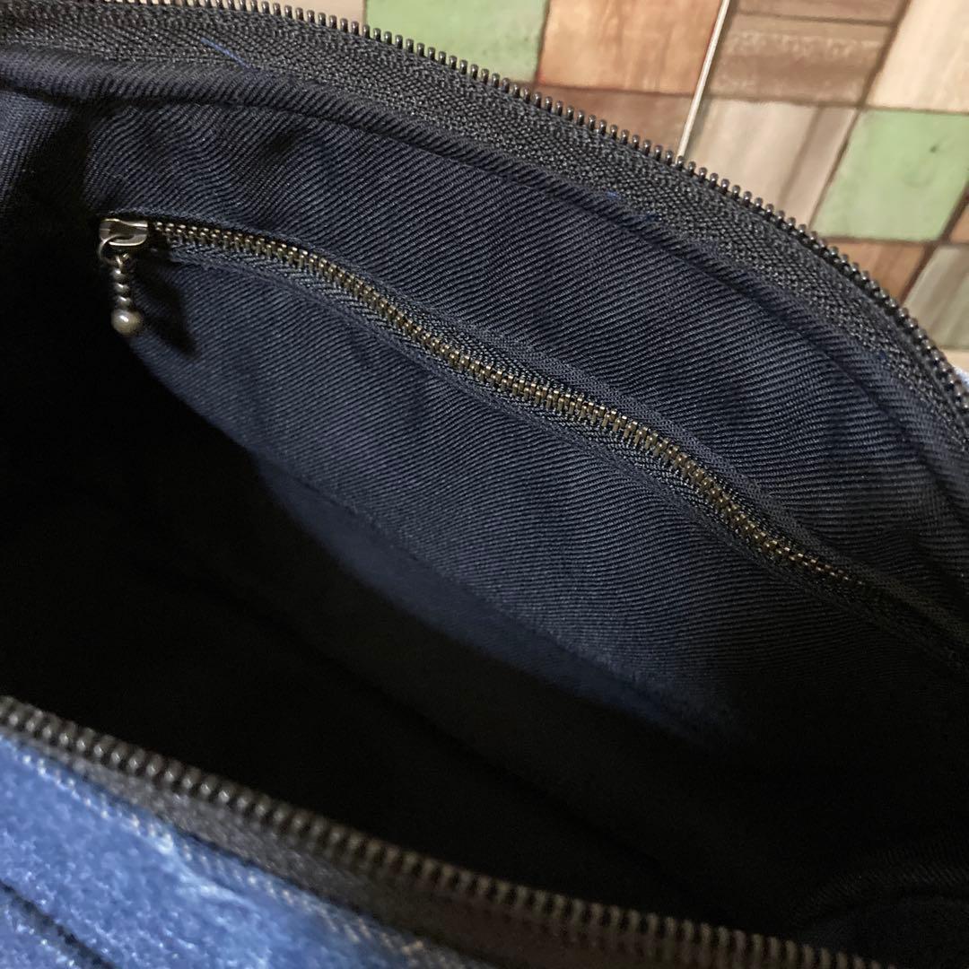 デニムリメイク ポケットいっぱいショルダーバック୨୧