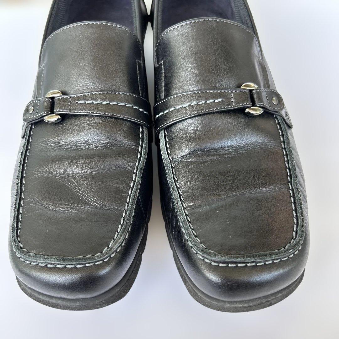 アシックスウォーキング　ペダラ　ローファー　黒　24.5 2E