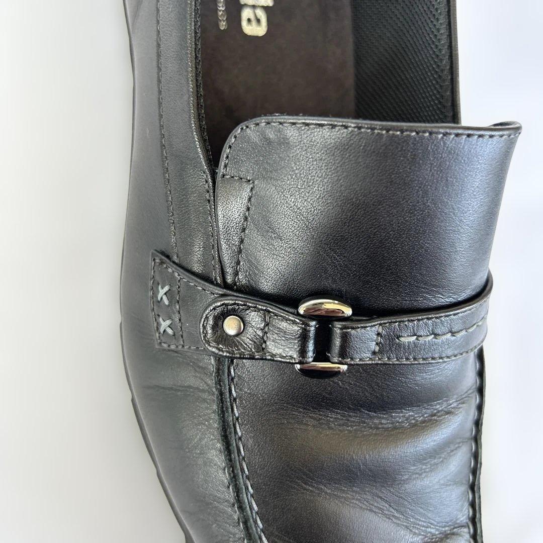 アシックスウォーキング　ペダラ　ローファー　黒　24.5 2E